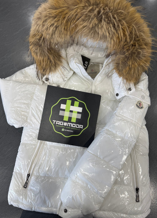 MONCLER BIANCO CON PELLICCIA - DONNA