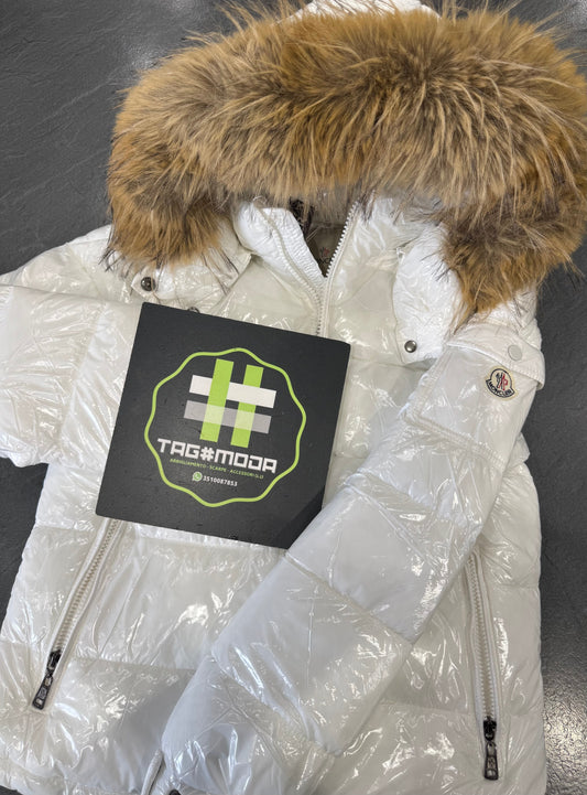 MONCLER BIANCO CON PELLICCIA - DONNA