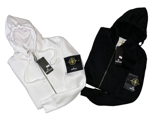 Felpa con zip - STONE ISLAND