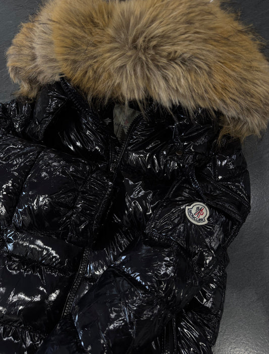 MONCLER NERO CON PELLICCIA - DONNA